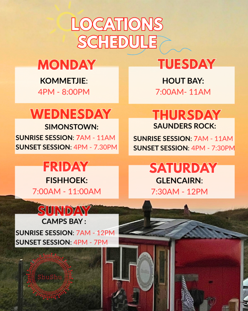 ShuShu Sauna Schedule